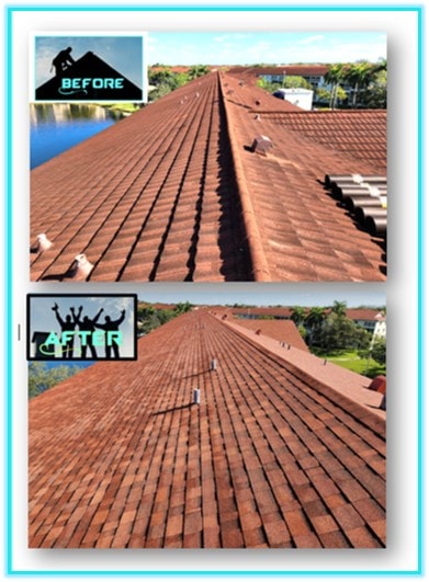 Before and after condo tile roof replacement – Job 22-070-D