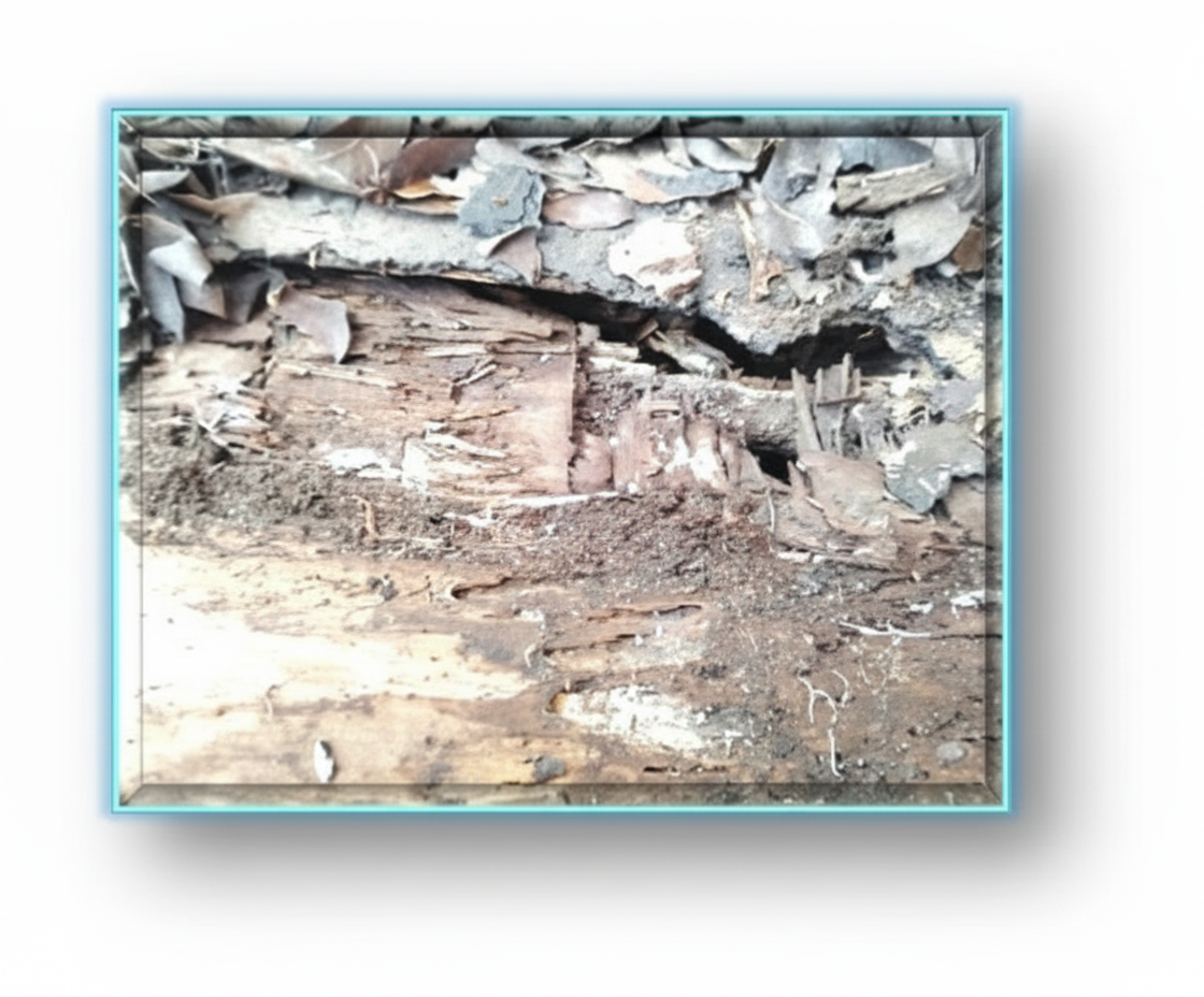 Rotted roof decking and wood sheathing exposed after leak damage – Job 26-128