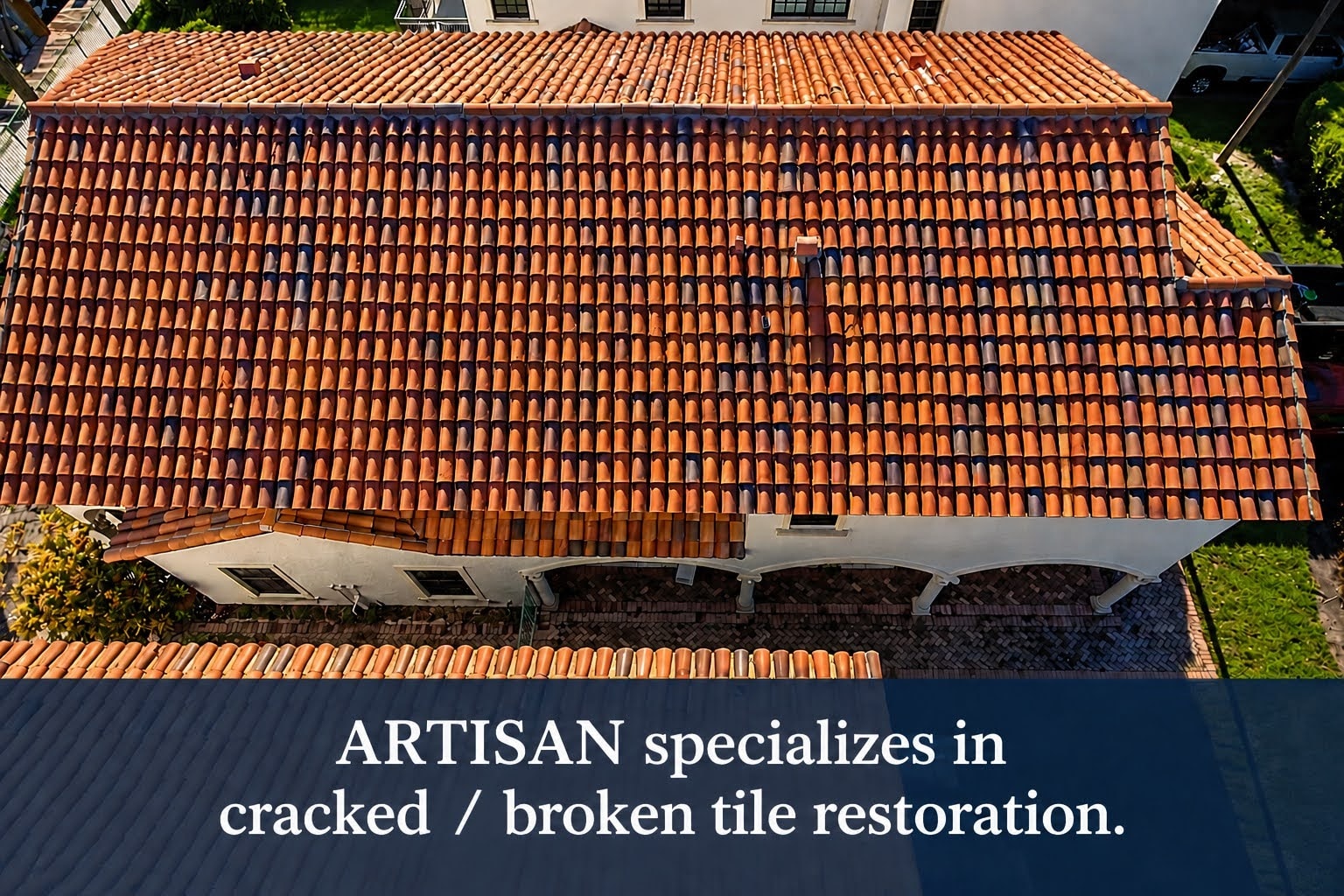 Artisan specializes in cracked and broken tile restoration